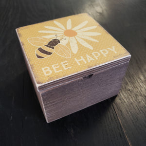 Hinged box - bee happy