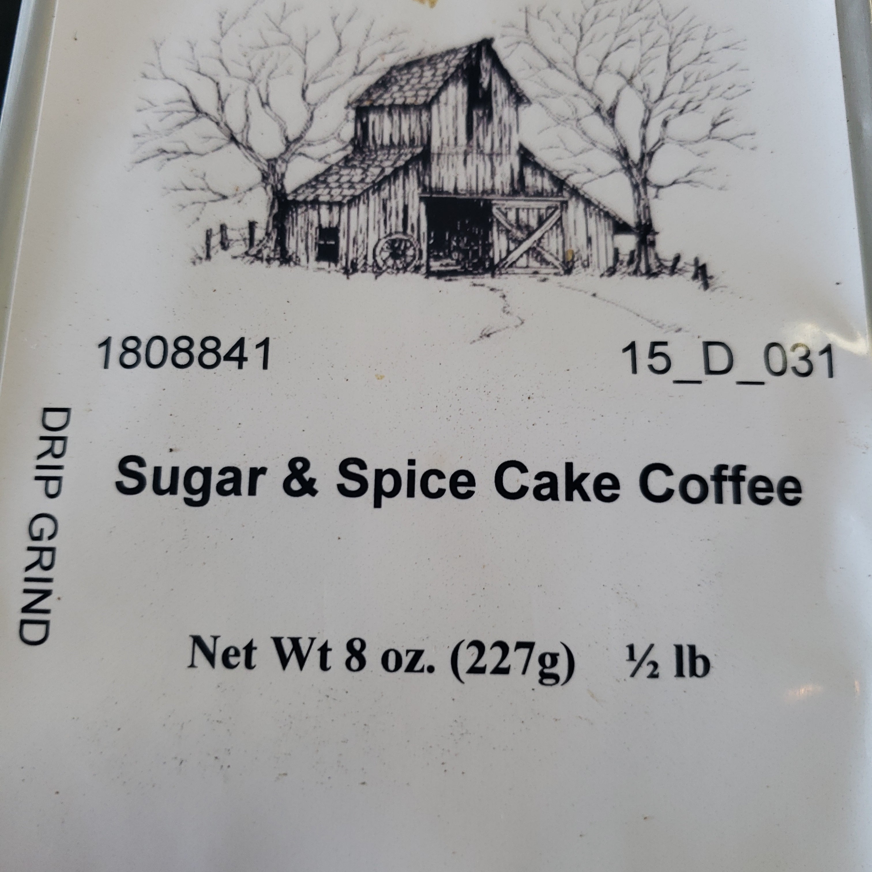 Sugar and spice cake coffee
