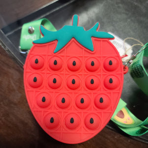 Strawberry fidget purse