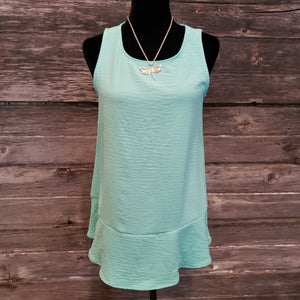 Mint strappy tank top