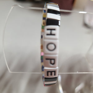 Cancer inspriational tile bracelet