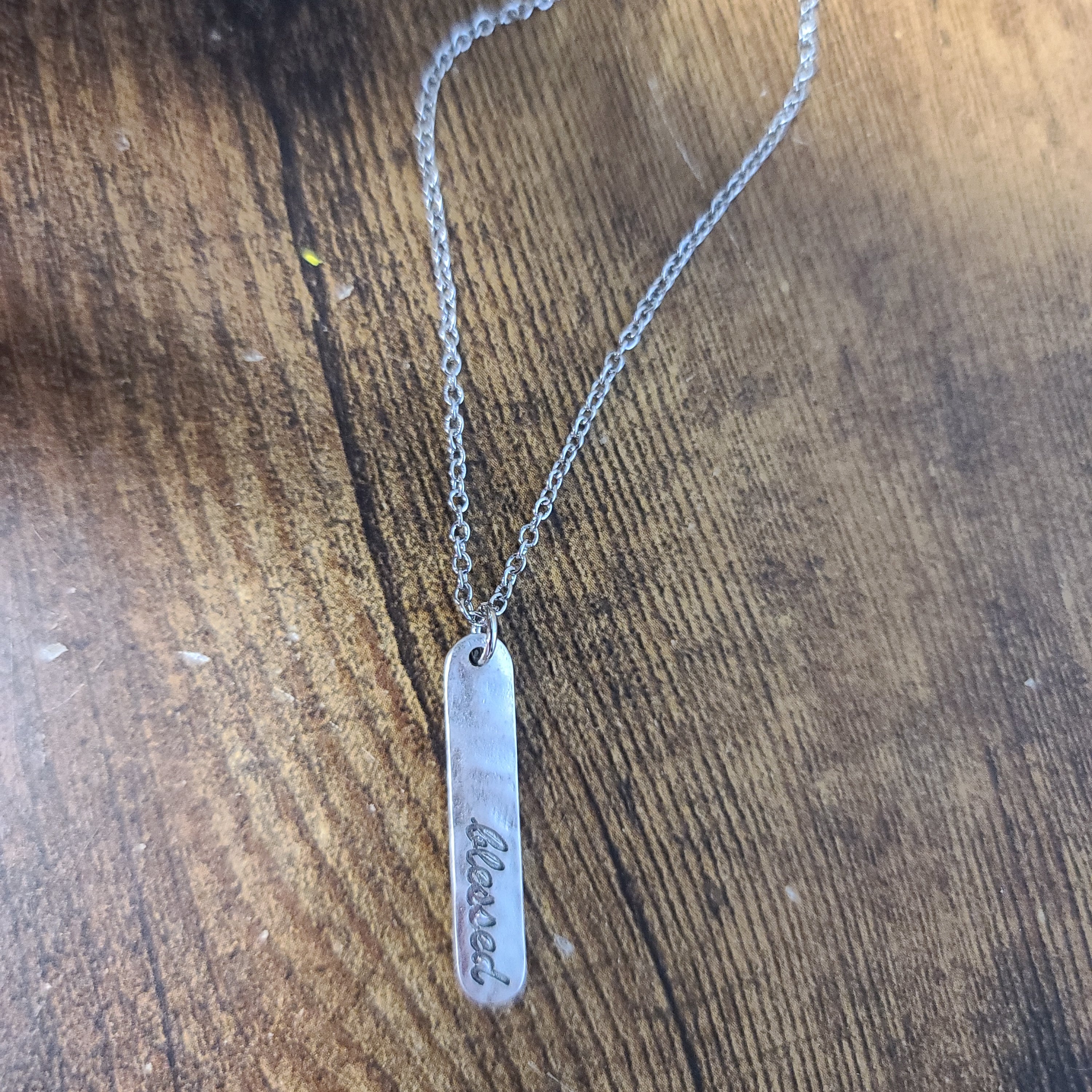 Blessed bar necklace