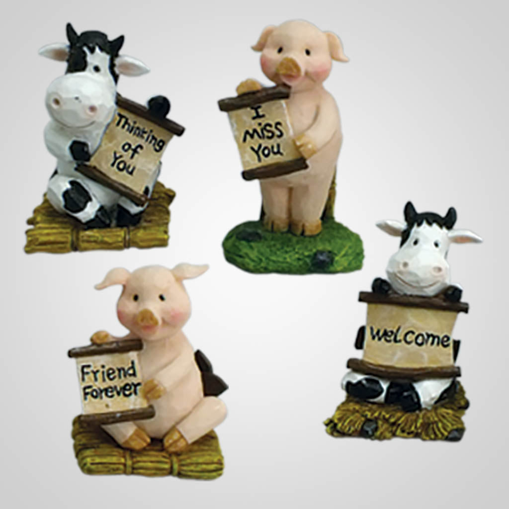 Pig and cow statue