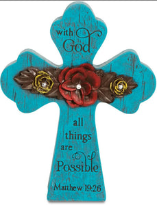 With godall things are possible, self standing cross
