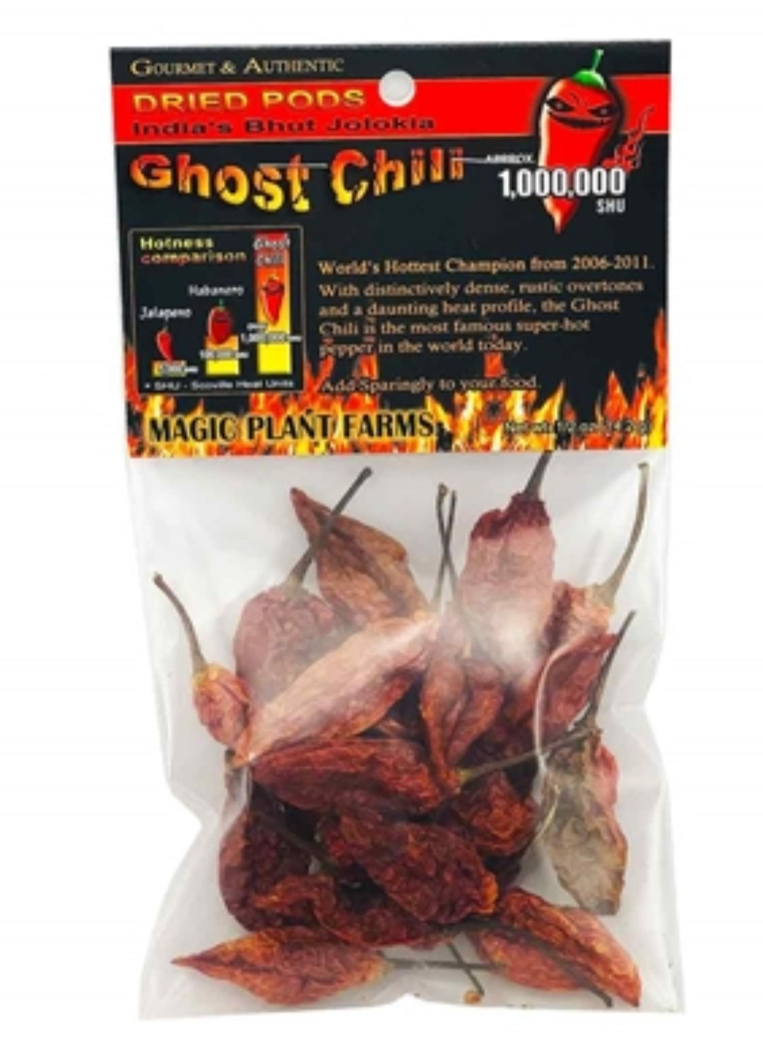 Dried Ghost chili pods