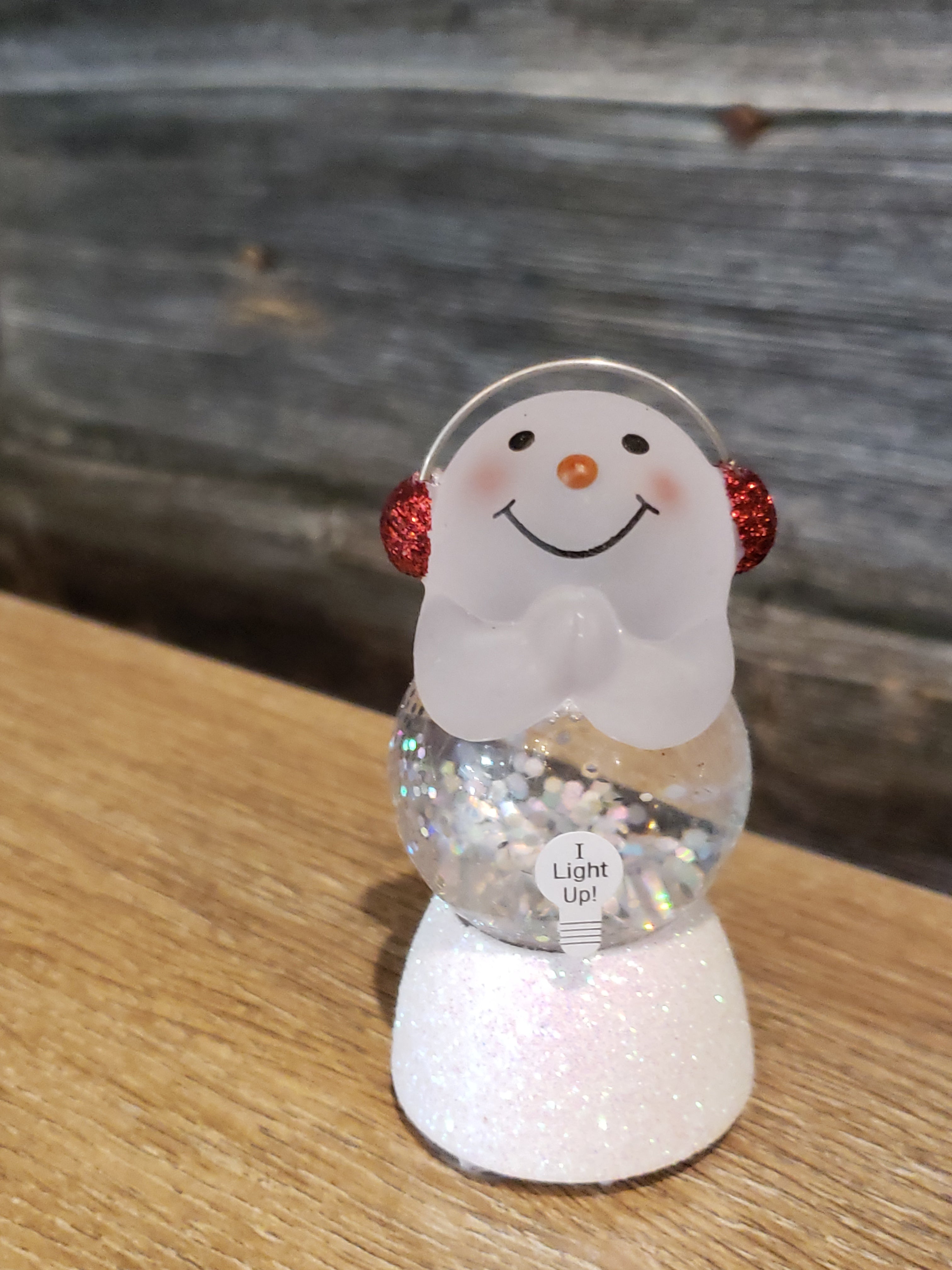 Mini shimmer light up snowman