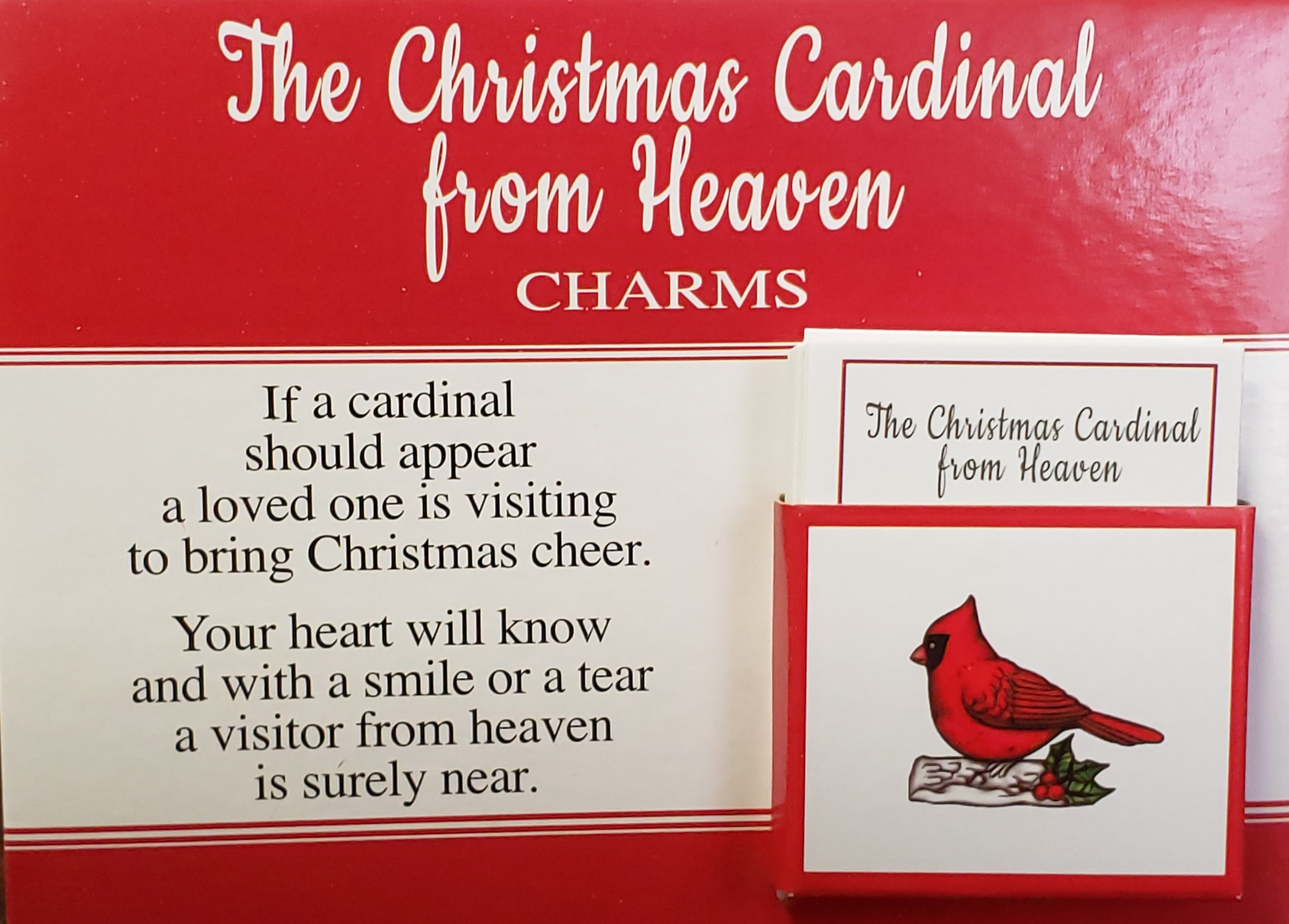 The christmas cardnial from heaven charm