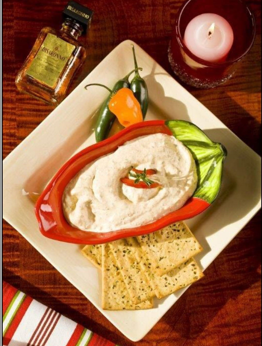 Roasted red pepper dip and cooking blend