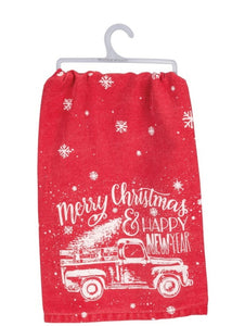 Merry christmas and happy new year towel