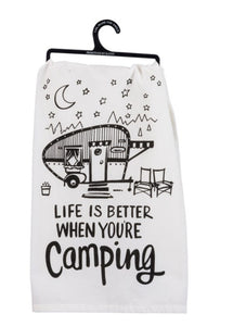 Life is better when you are camping towel