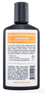 Duke cannon cedarwood 2 in 1 shampoo and conditioner