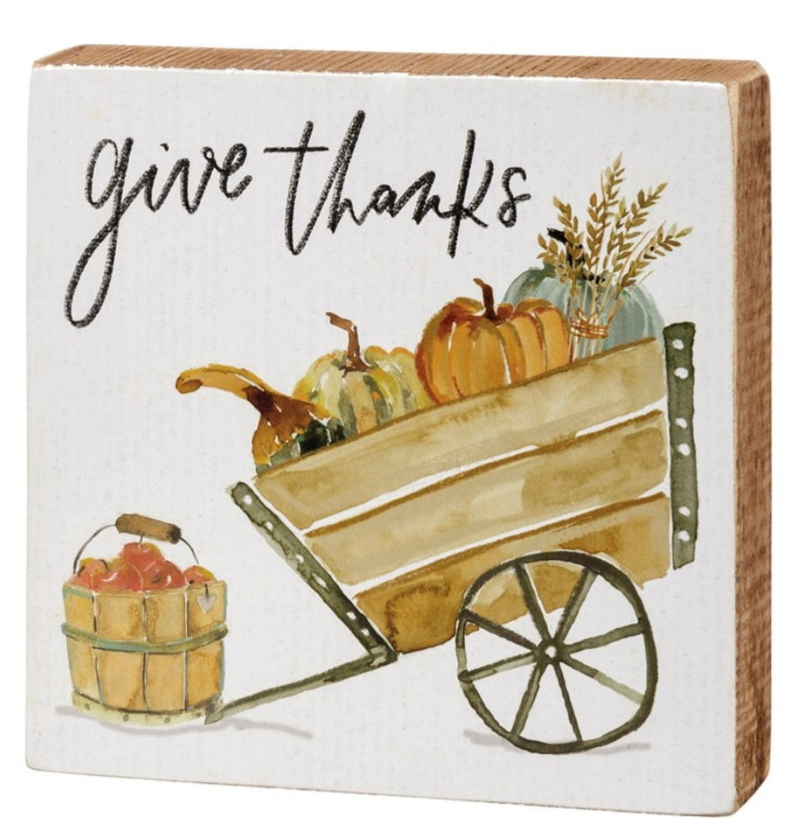 Give thanks box sign