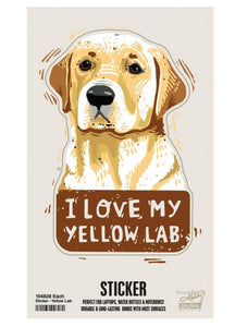 Yellow lab sticker