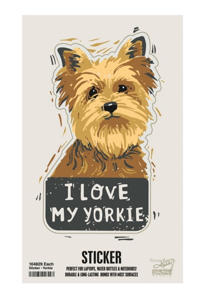I love my yorkie sticker