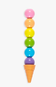 Rainbow scoops stacking erasable crayons