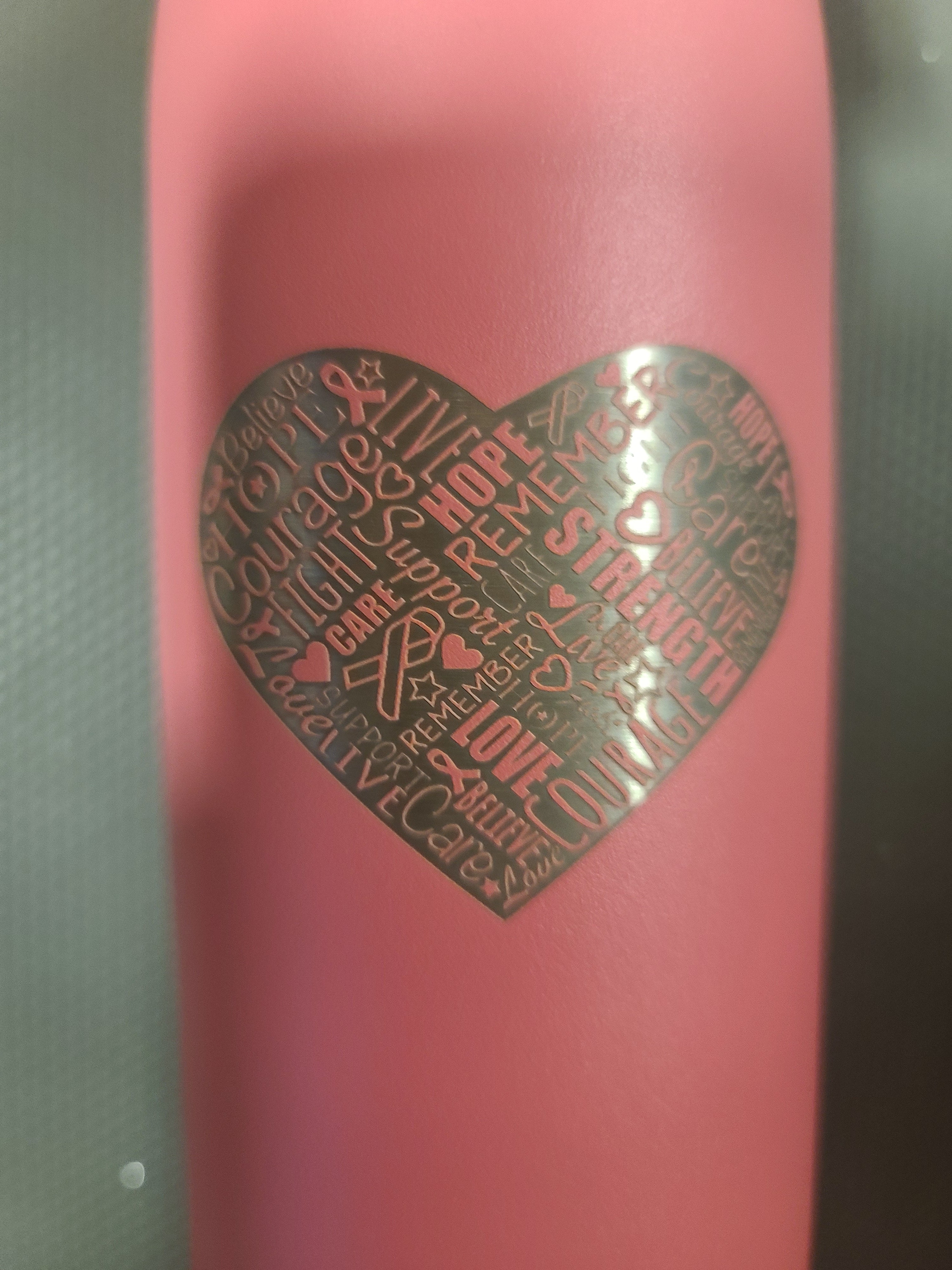 Pink ribbon 24oz bottle