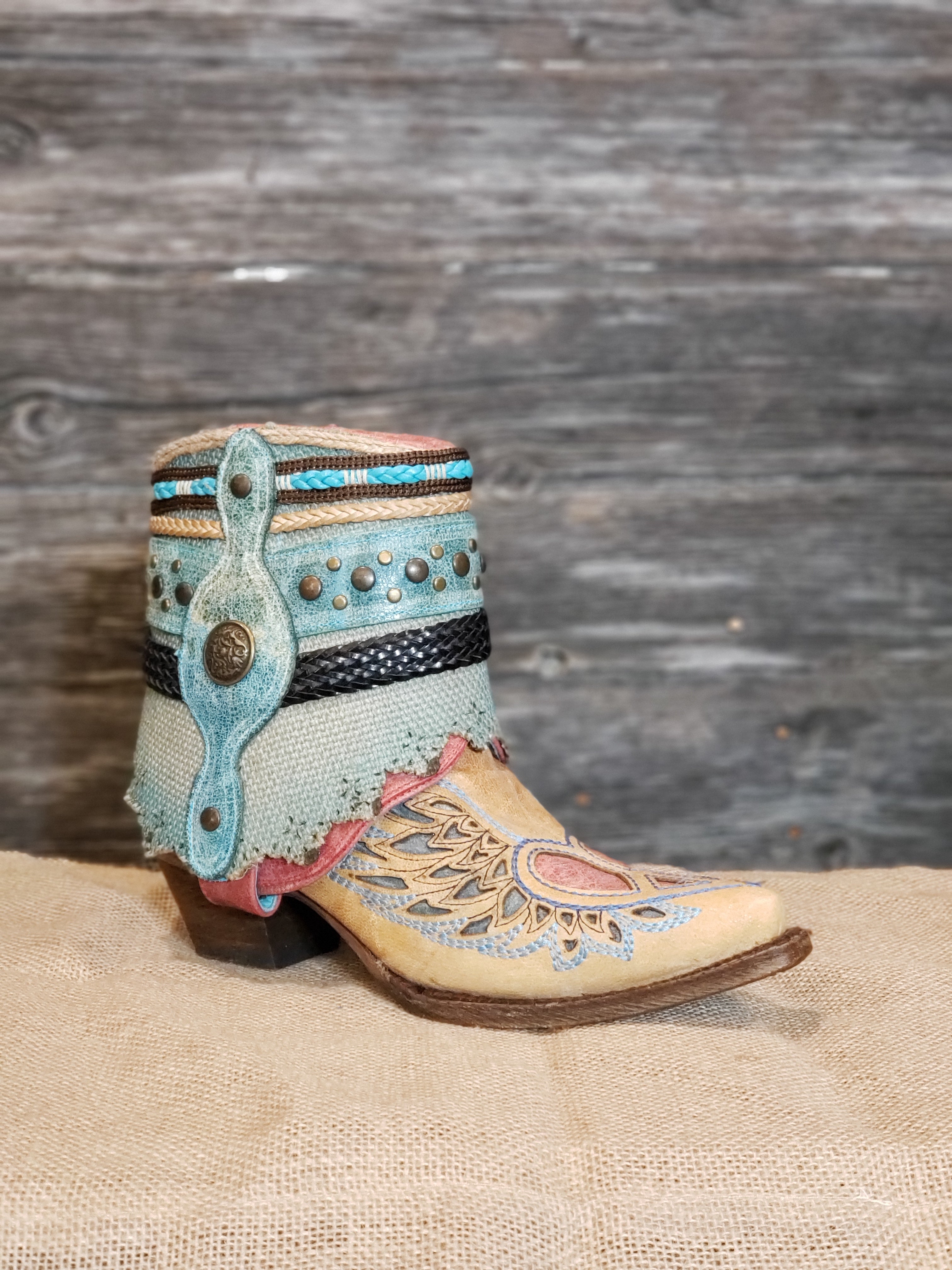 Corral flipped shop ankle cowboy boot