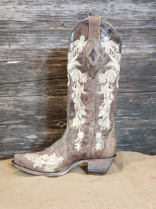 Corral Ladies Sweety Lisa Tobacco Studs Floral Embroidery Crystals Boots A3572