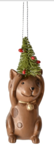 Christmas cat ornament