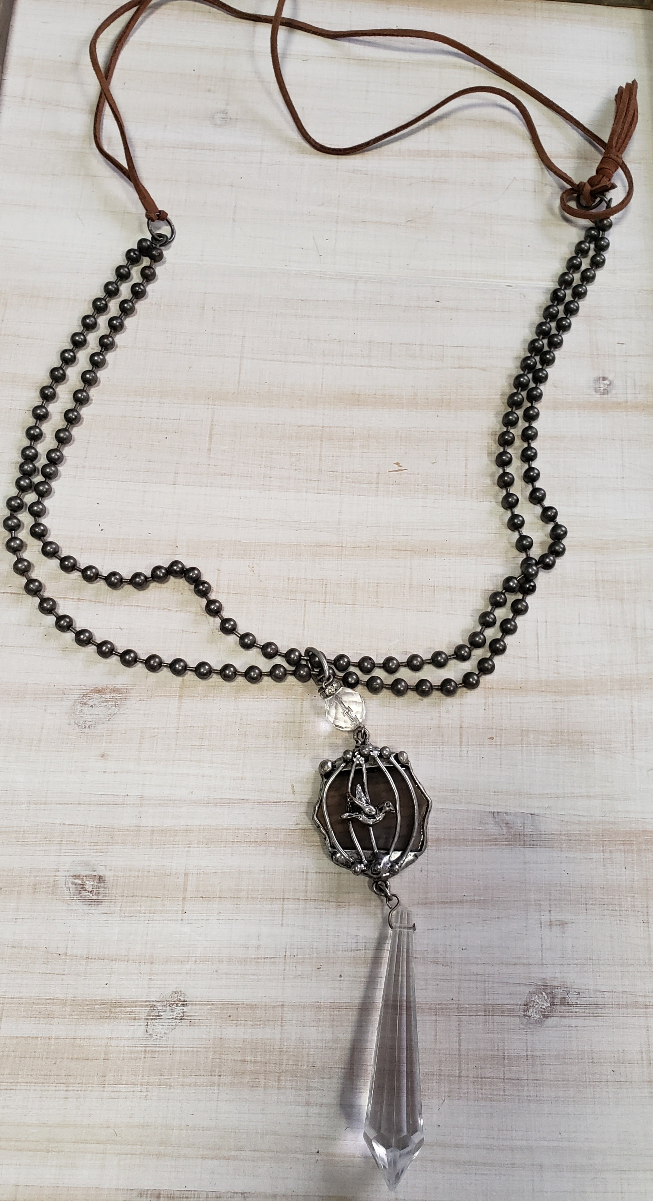 Bird cage necklace