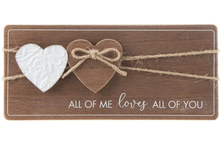 Wooden heart signs