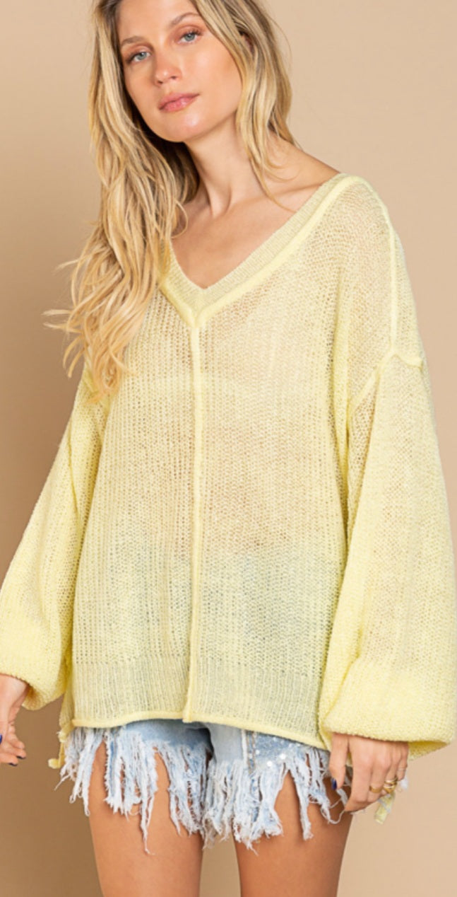 Baby Yellow thin sweater