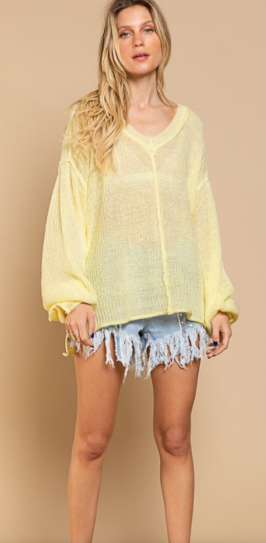 Baby Yellow thin sweater