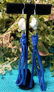 Royal blue tassel earrings