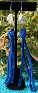 Royal blue tassel earrings