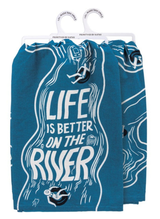 On the river kitchen towel