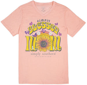 Simply southern Blessed mom tee