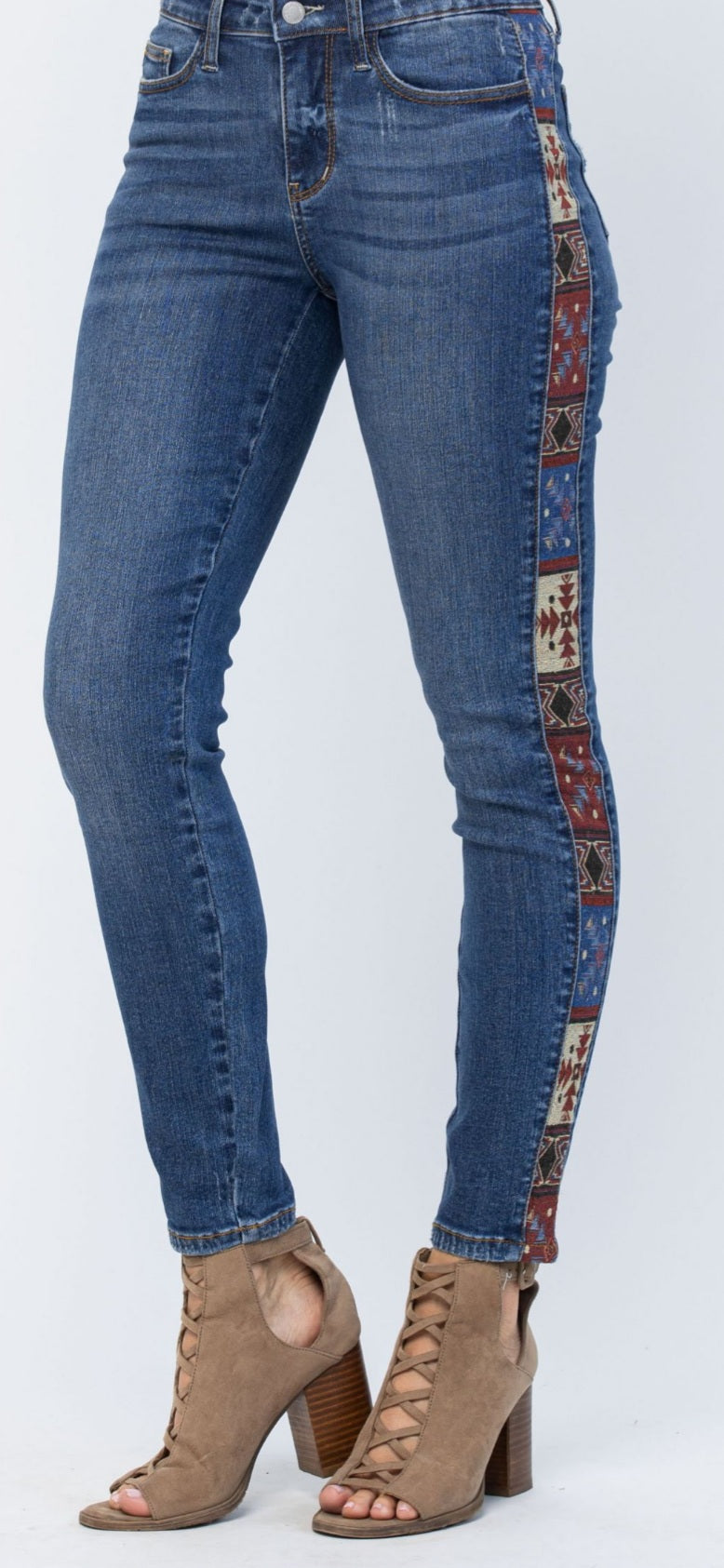 Judy blue mid-rise western print jeans