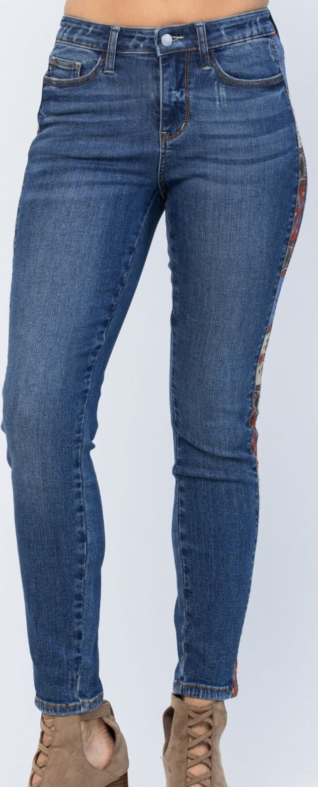 Judy blue mid-rise western print jeans