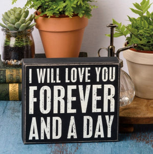 I will love you box sign