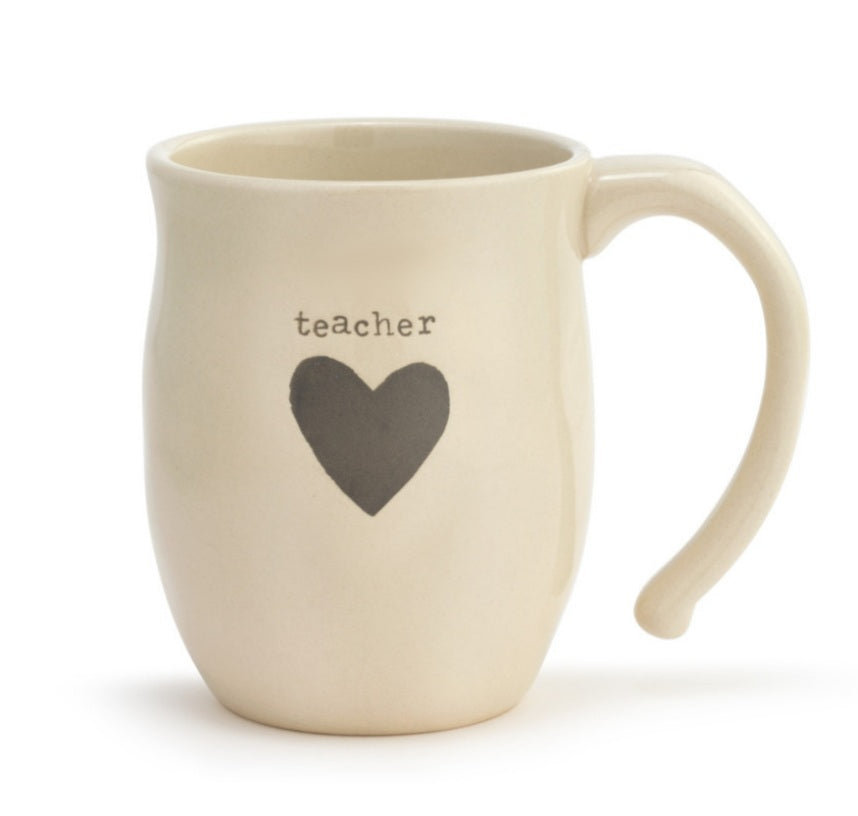 Teacher heart mug