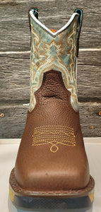 Women's corral chocolate hydro resist 8.26 square toe work boot W5002