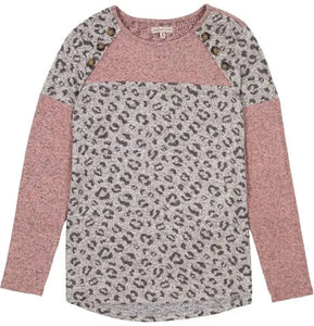 Simply southern knit leopard top