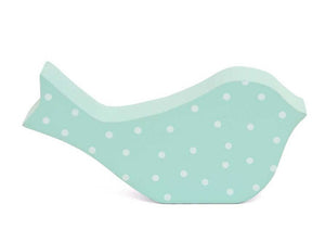 Table top wooden polka dot bird