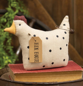 Stuffed polka dot hen house chicken
