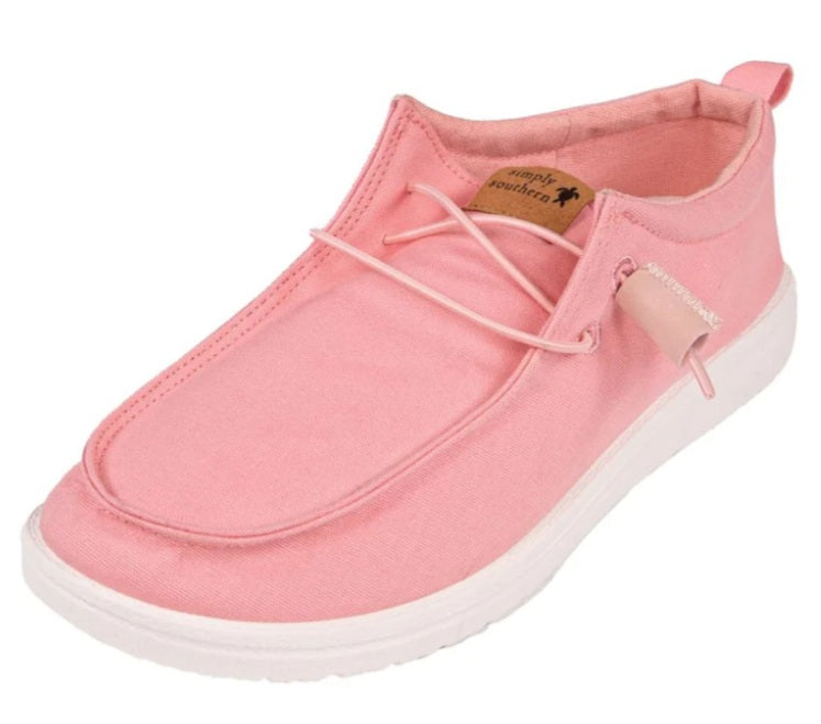 Simply southern youth coral slip-on shoes