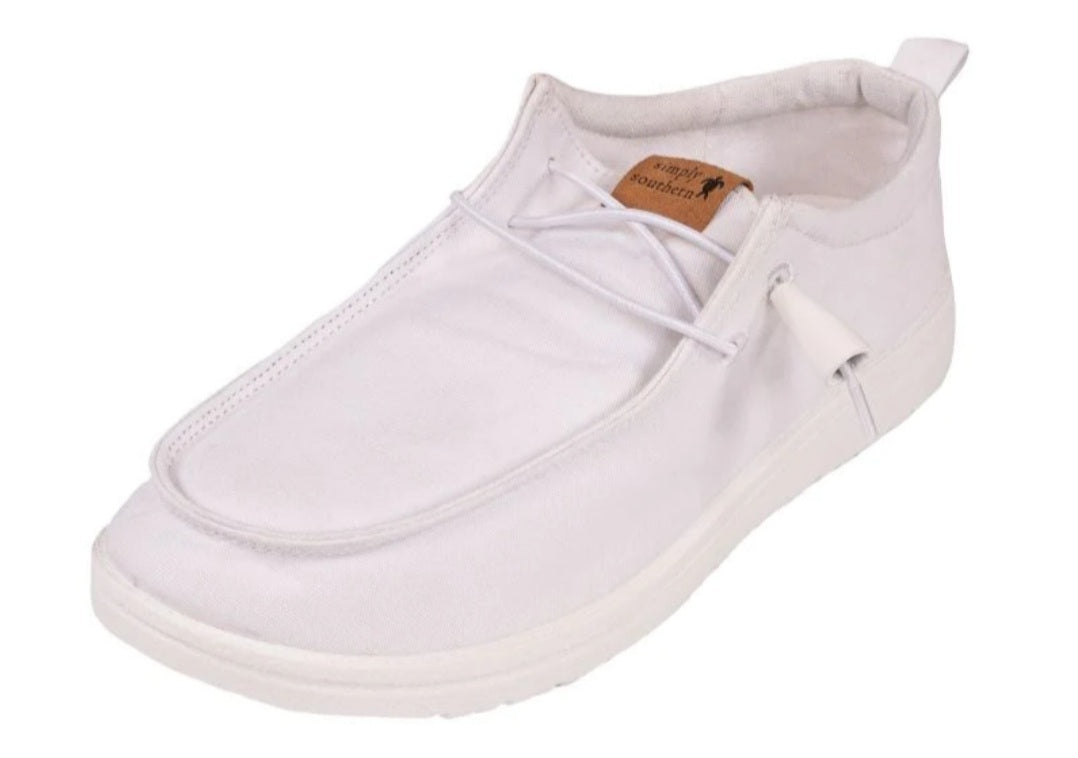 Simply southern white slip-on shoes