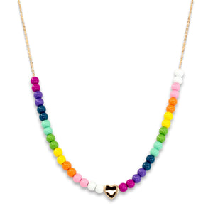 Rainbow beaded necklace