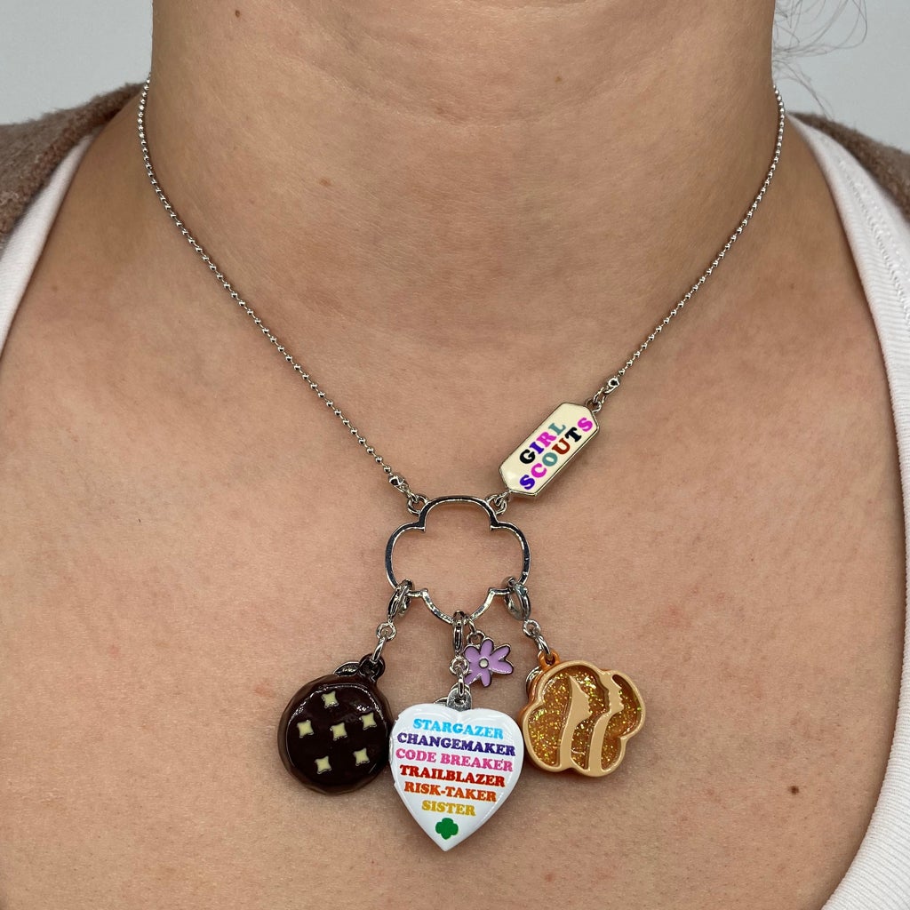 Girl scout charm catcher necklace