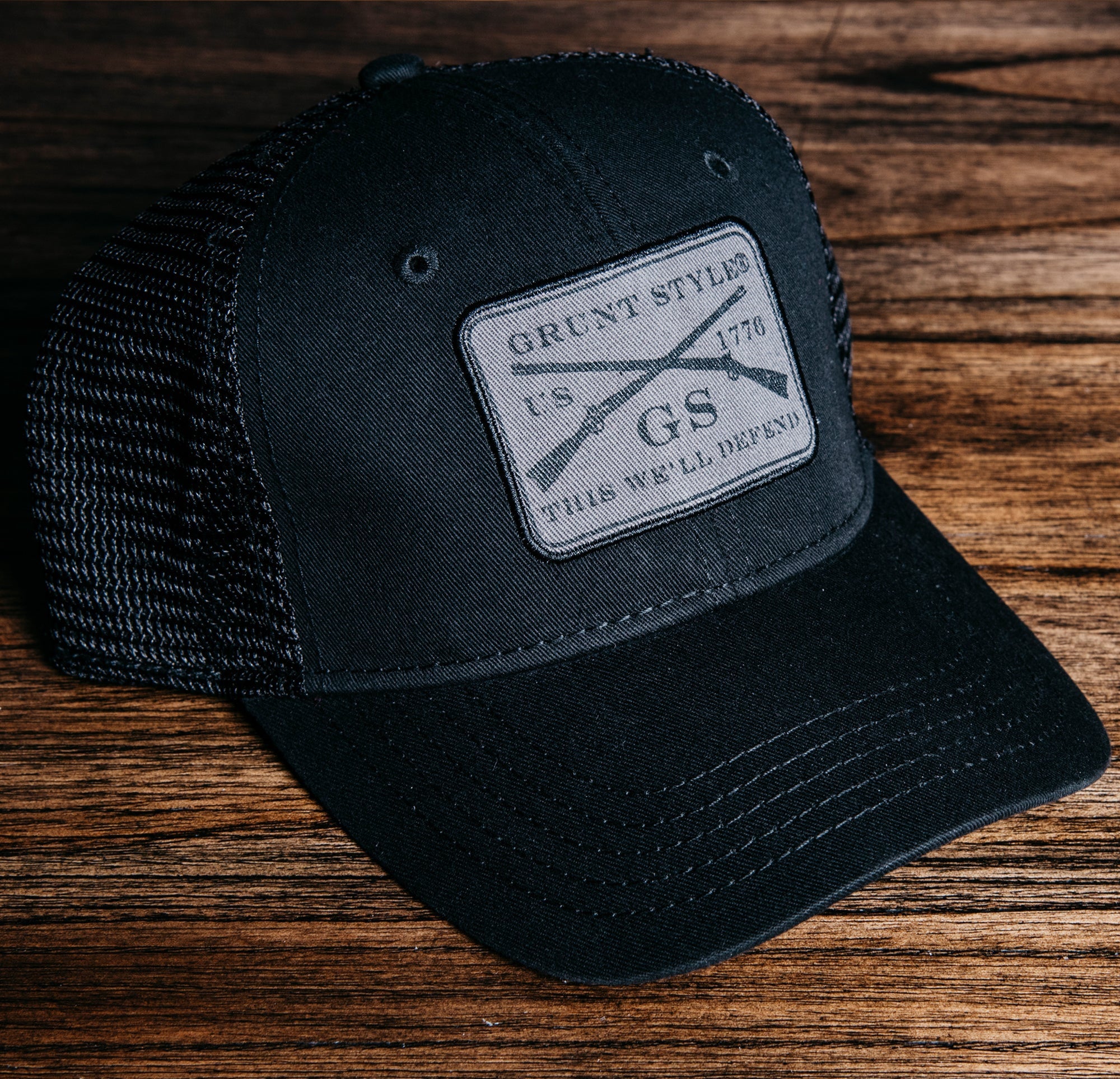 Grunt style twill logo hat