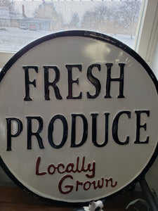 Fresh produce metal signs