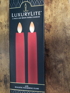 Red led taper candle