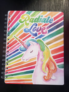 Radiate love notebook