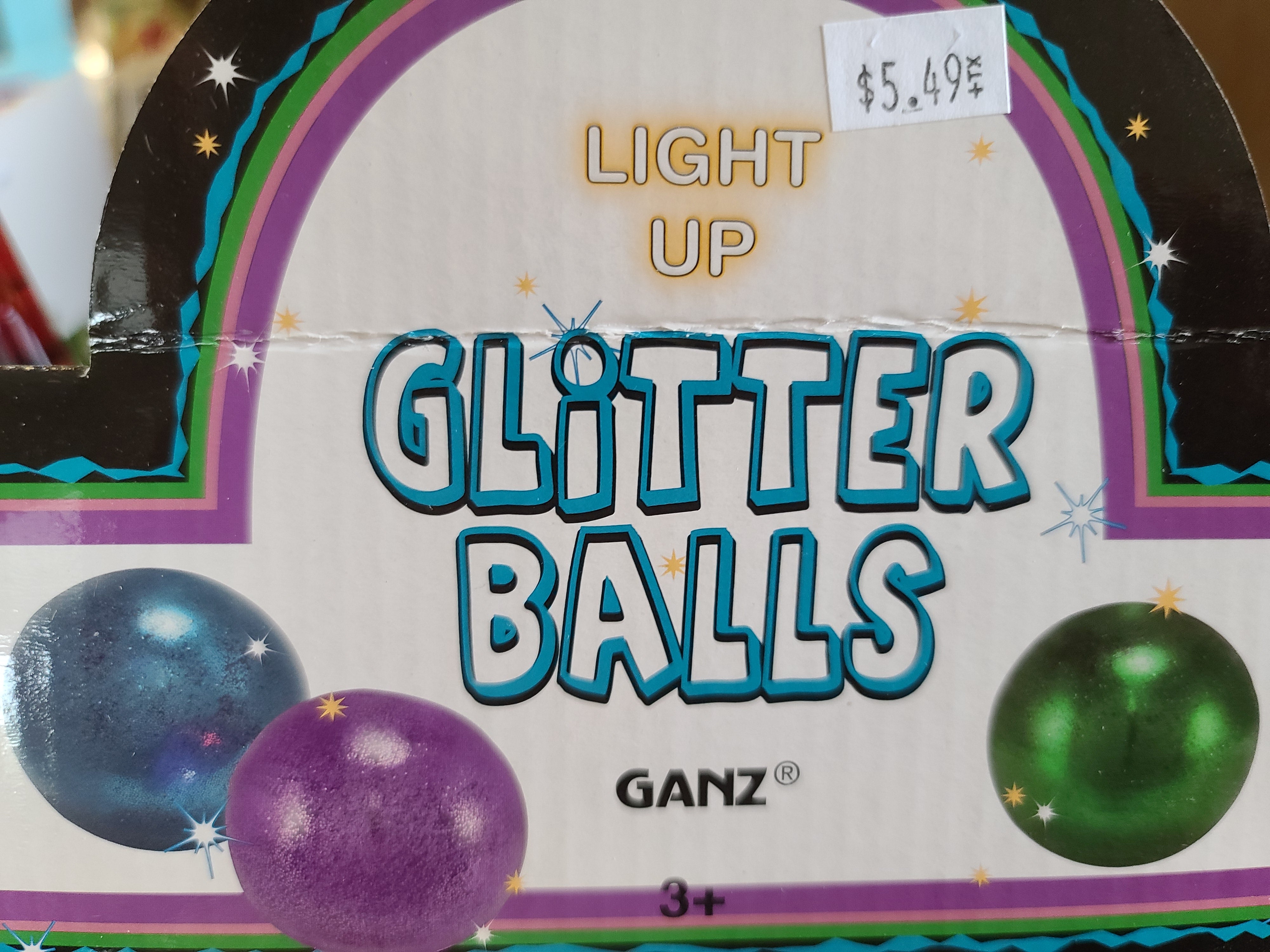 Glitter light up balls