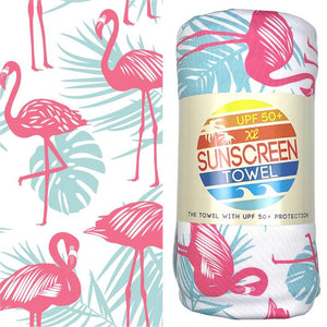 Flamingo sunscreen towel
