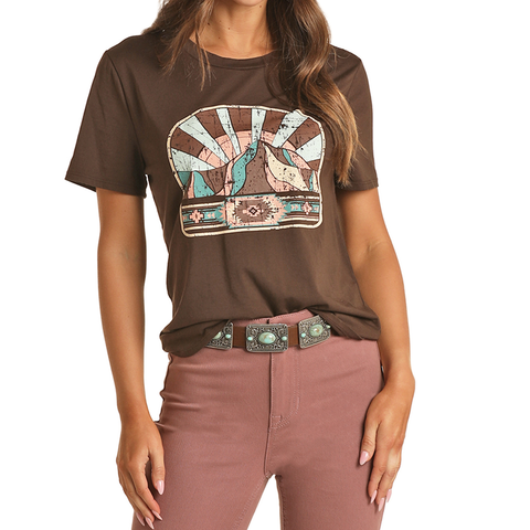 Graphic brown tee